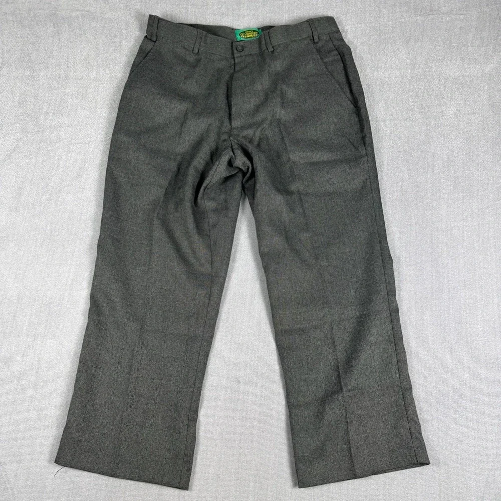 Haband Fit-Forever Permanent Press High Rise Dress Pants Mens 34XS Gray